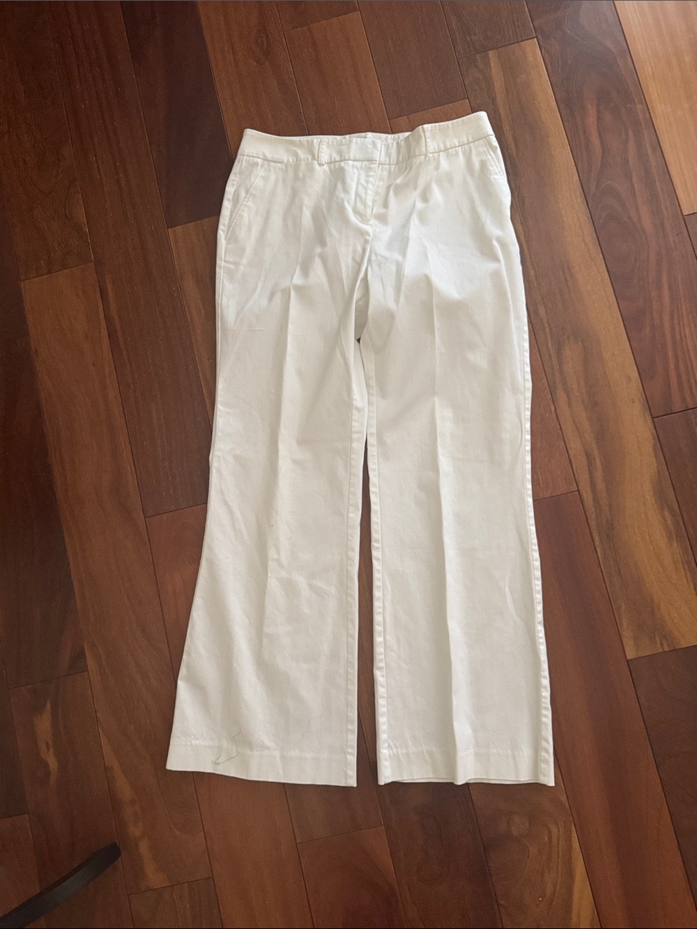 New York & Company White Wide Leg Trousers